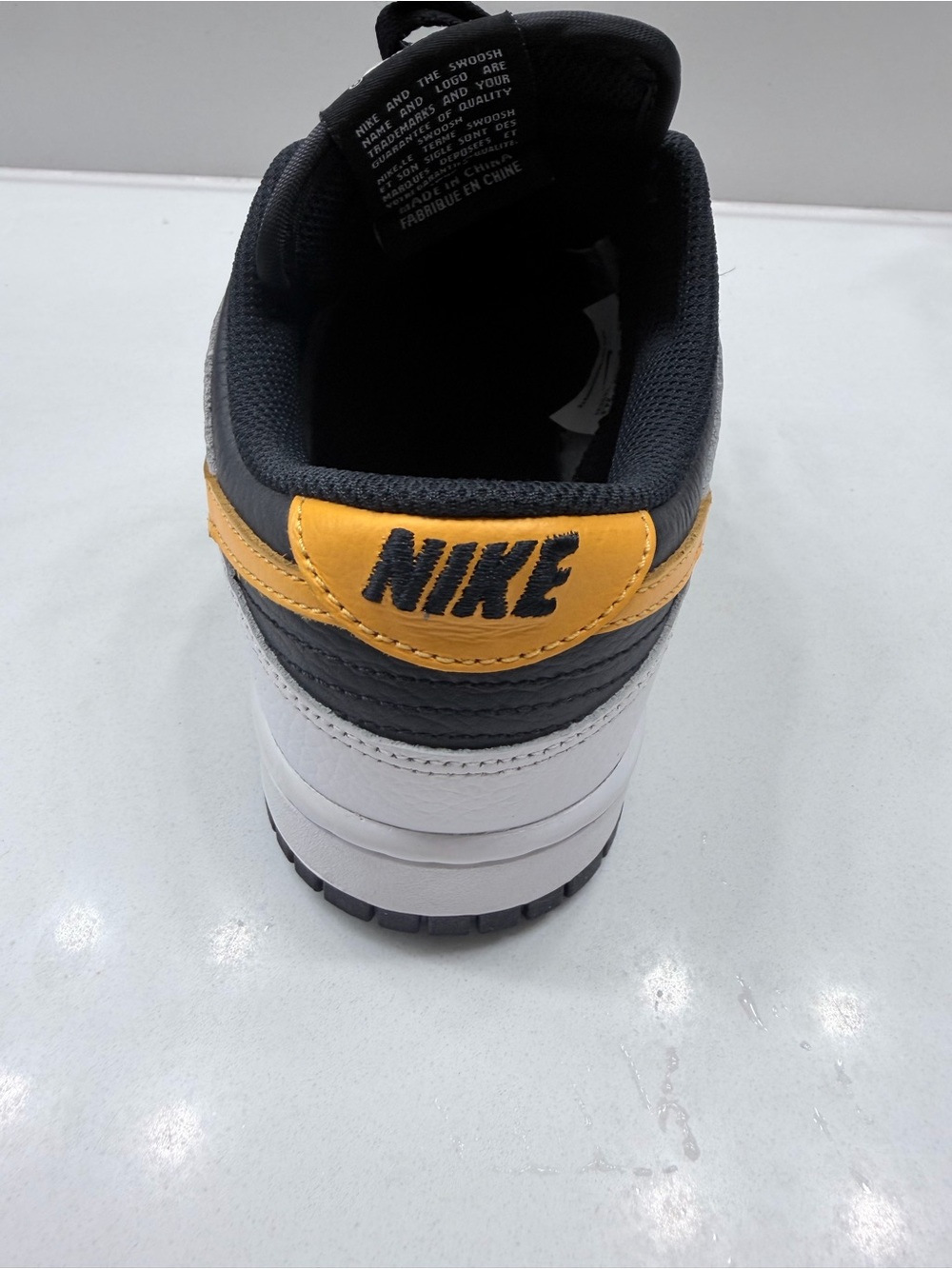 Nike Low-Top Athletic Sneaker - Black White Gold - Picture 8 of 13